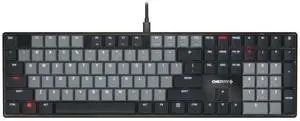 Cherry KC 500 MX LP Mechanical Low Profile Keyboard | Slim Design | White Lighting | PBT Key caps New MX LP 2.0 Switches (Black, Full Size)