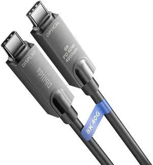 8K Fiber Optic USB C Cable 33 FT, 10Gbps USB 3.2 Gen 2 Cable 8K@60Hz, 4K@144Hz, USB 3.1 Gen 2 Cable for Microsoft Azure/Logitech Brio 4K Webcam USB C Cable/Aver/Vaddio Webcam, Intel RealSense