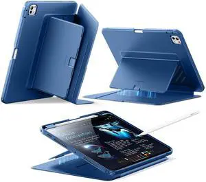 ESR for iPad Pro 11 Inch Case (M5/M4) 2025/2024, Vertical Stand Cover, Multi Stand Angles, Ultra-Stable Case with Pencil Holder, Flip Series, Blue ESR for iPad Pro 11 Inch Case (M5/M4) 2025/2024, Vertical Stand Cover, Multi Stand Angles, Ultra-Stable Case with Pencil Holder, Flip Series, Blue