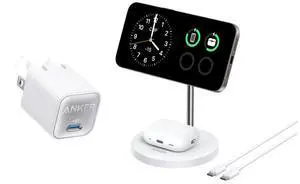 Anker 30W USB C Charger with MagGo 2-in-1 Charging Station