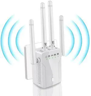WiFi Extender Signal Booster for Home: Internet Repeater Long Range Covers Up to 45+