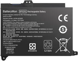 849909-850 BP02XL Battery Compatible with HP Pavilion 15-AU 15T-AU 15-au010wm 15-au018wm 15-au020wm 15-au030wm, Pavilion 15-AW 15-aw100 15-aw002nv 15-aw007cy 15-aw010na 15-aw022nd 15-aw053nr Laptop