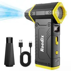 Compressed Air Duster, 210000RPM 8-Gear Adjustable Electric Air Duster with LED Display, 10,000mAh Rechargeable Air Blower for Keyboard, PC, Car and Home Cleaning, Jet Dry Blower Replace Canned Air