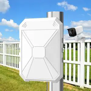 AC1200 Outdoor WiFi Extender, 5GHz /2.4GHz Outdoor WiFi Extender Signal Booster, IP67 Weatherproof, Passive PoE, Repeater/AP/Router Mode, Extend WiFi for Outdoor Camera, Patio, Garage, Farm