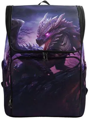 ALAZA Large Travel Laptop Backpack Magical Purple Dragon in Wild Rucksack Women Men Business Office Back Pack Daily Commute Backpacks,Water Resistant College Computer Bag,19"