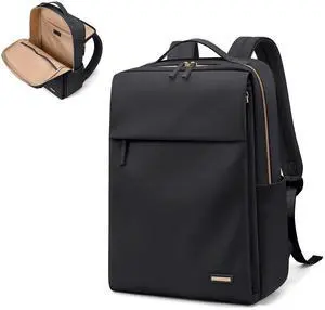 GOLF SUPAGS Travel Laptop Backpack for Women Airline Approved for Work College Travel Multi-Functional Casual Daypack Teacher Nurse Bags Fits 15.6 Inch Notebook (Black)