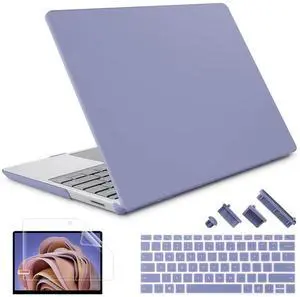 Lepeoac Case for 13.5" Microsoft Surface Laptop 5/4/3 with Metal Palm Rest ONLY 2019-2022 Release Models:1868/1951, Plastic Hard Shell Case with Keyboard Cover & Screen Protector, Lavender Gray