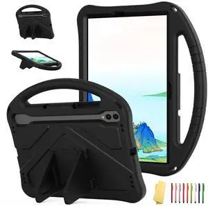 UUcovers Kids Case for Samsung Galaxy Tab S9 FE 5G 10.9 Inch/Tab S9 11 Inch 2023 & Tab S8/Tab S7 11" 2022/2020 (SM-X510/X710/X700/T870) with S-Pen Holder/Stand/Handle Soft EVA Shockproof Cover, Black