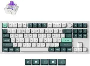 Keychron Q3 HE QMK Wireless Custom Mechanical Keyboard with Knob, 2.4 GHz/Bluetooth/Wired 80% Layout Hot-Swappable Programmable RGB Backlit Gateron Magnetic Switches for Mac Windows, Shell White