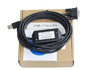 Washinglee USB Programming Cable for Allen Bradley PLC ControlLogix Series, for USB-1756-CP3 Replacement, 6 FT, Black Washinglee USB Programming Cable for Allen Bradley PLC ControlLogix Series, for USB-1756-CP3 Replacement, 6 FT, Black