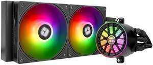 Thermalright Aqua Elite 240 V6 ARGB Black-CPU Liquid Cooler, Efficient PWM Controlled Pump,for AM4/AM5,Intel LGA1150/1151/1200/2011/1851/1700,Integrated Water-Cooled Radiator-Black