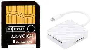 JJOYQKAI SmartMedia Card 128MB SM Memory Card Smart Media Card W/Lighting to Memory Card Reader