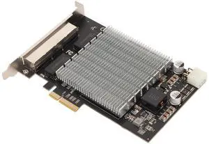 Jauarta PoE Network Card 4 RJ45 Ports PCIe Slot 2.5G 30W Over 328ft Distance Gigabit Ethernet Card for Computer Industry