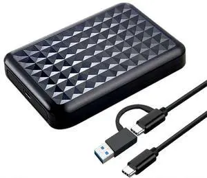 ModusTech 1TB Portable External Hard Drive USB 3.0/Type-C  Slim High-Speed HDD for Backup, Storage, Gaming  Compatible with PC, Mac, Laptop, PS4, Xbox, Windows, MacBook, Smart TV (1TB)