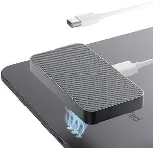 Magnetic Wireless Charger for iPad Pro 12.9inch, 18W Fast Charging Smart Connector Charger, Aluminum Alloy Wireless Charging Pad with 5ft USB-C Cord Cable (Adapter Not Included) (12.9inch)