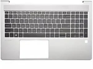 Wzqrps New Replacement for HP Probook 450 G10 455 G10 Laptop Upper Case Palmrest Non-Backlit Keyboard Assembly Part N43874-001 N43875-001 4BX8TTATP80 Silver (Probook 450 455 G10 Non-Backlit Keyboard)