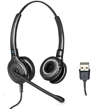 Leitner LH255  Headsets for Call Centers  Works with All VoIP Phone Systems  Comfortable for All Day Wear  USB-A
