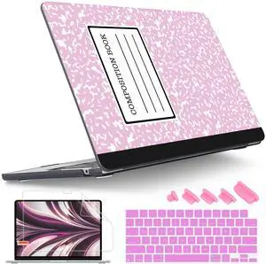 Tuiklol for M4 MacBook Air 13.6 inch Case 2025-2022 Release M2 Chip Model A3240 A3113 A2681, Plastic Hard Shell Cover for MacBook Air 13.6 Liquid Retina Display with Touch ID, Composition Book