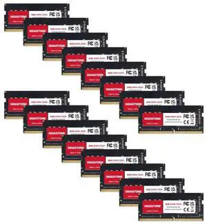 DDR4 RAM Laptop Only GIGASTONE 128GB Kit (16x8GB) DDR4 3200MHz (2933MHz or 2666MHz) PC4-25600 (PC4-23400/21300) CL22 1.2V SODIMM 260 Pin Unbuffered Non ECC High Performance Notebook Memory Upgrade