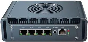 Micro Firewall Appliance, 4 i226-V 2.5Gbe LAN Ports, Fanless Mini PC Processor N150 Quad Core, DDR5 1*M.2 Support AES-NI Barebone Router PC VPN,HDMI DP USB3.0 RAM (DDR5) SSD(M.2 Nvme) (NO RAM NO SSD)