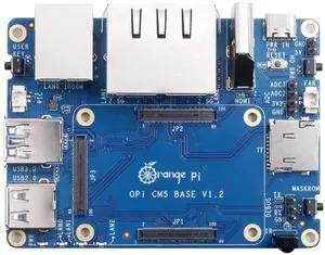 Orange Pi CM5 Base Board with 2×2.5G LAN Ports, 1×Gigabit LAN Port, 3×Standard CM5 Connectors, 4×Camera Ports, HDMI and USB, CM5 Carrier Board Compatible with Orange Pi CM5 Core Board