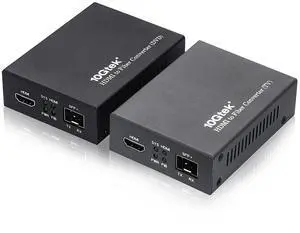 10Gtek a Pair of HDMI Extender Converters with Open SFP+ Slot, Without Transceiver, Support HDMI 1.4a, 4Kx2K