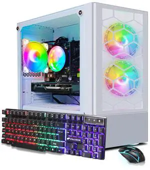 STGAubron Gaming PC Computer Desktop, Intel Core i7 8th Gen up to 4.1G, Radeon RX 470 8G, 16G DDR4, 512G SSD, WiFi 6, BT 5.2, RGB Fan x3, Windows 11 Home