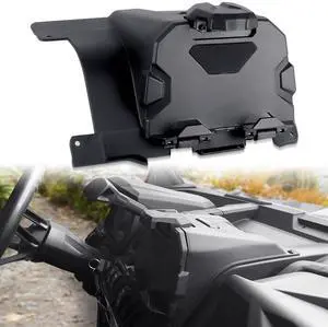 CPOWACE Electronic Device Holder with Storage Box Organizer Compatible with Can Am Defender Accessories, Tablet GPS Phone Holder Mounts Compatible with Defender HD5 HD8 HD10 MAX 2016-2022