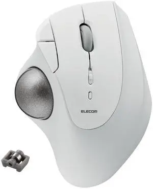 ELECOM Ergonomic Comfort Design Trackball IST Bluetooth 5.3, Super-Smooth Tracking with Roller Ball Bearing, 36mm Ball, Thumb control, Compatible for Windows, PC, Mac, iPadOS, and Android (M-IT11BRWH)