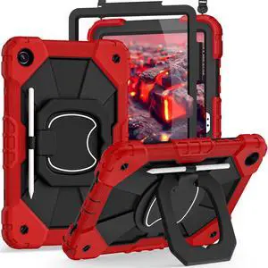 Auizotl Case for Galaxy Tab A9+ Case 11 Inch with Screen Protector/Rotating Stand/Shoulder Strap/Pencil Holder,Military Grade Shockproof Tablet Case Samsung Galaxy Tab A9 Plus(SM-X210/X216/X218)