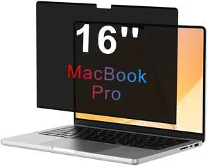 OMOTON Magnetic Privacy Screen for MacBook Pro 16 Inch (2021-2024, M1-M4, Pro, Max), Anti-Spy Filter, Matte Anti Glare Blue Light Protector, Easy Install & Remove