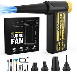 NEVERLAND Compressed Air Duster - 300000RPM Electric Duster, 8-Gear Rechargeable Air Blower, Replace Canned Air, Cordless Mini Turbo Fan Jet Blower for Computer, Keyboard, Home, Office, Car Cleaning