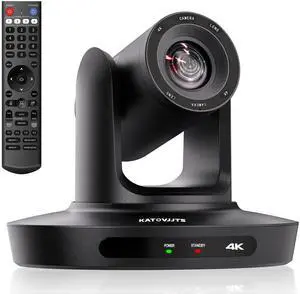 KATOVJJTS PTZ Camera 4K UHD with 10X Optical Zoom,Video Conference Room Camera,Live Streaming for Church Worship,USB HDMI IP POE Work with Vmix,Zoom,OBS,YouTube,Facebook Livestream