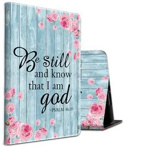 for Samsung Galaxy Tab A 10.1 Case 2016,Heavy Duty Shockproof Folding Stand Protective Cover with Auto Wake/Sleep for Samsung Tablet A 10.1 Inch (SM-T580/T585/T587),Be Still Know That I AM God