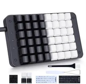 Koolertron One Handed Mechanical Gaming Keyboard, 48 Keys Fully Programmable Mini USB Macro Keyboard with Red Switch, for Gamers/Designers/Video Editor Koolertron One Handed Mechanical Gaming Keyboard, 48 Keys Fully Programmable Mini USB Macro Keyboard with Red Switch, for Gamers/Designers/Video Editor