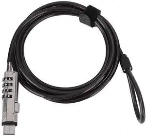 Computer Lock,Laptop Keyless Security Cable Combination Lock Anti-Theft Safety Lock with Locking Cable for Desktop, Laptop, Projector