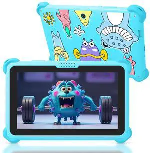 Kids Tablet 7 inch Tablets for Kids, 32GB Android Toddler Tablet with Case Included, WiFi, Bluetooth, IPS Screen, Parental Control, GMS Educational Children's Learning Tablets for Boys Girls (Blue)