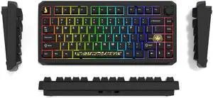 Womier ERA75 75% Wireless Mechanical Keyboard with VIA/QMK, Knob Full Aluminum Custom Keyboard, Pre-lubed POM Switches RGB Creamy Gaming Key Board, 3-Mode Gasket Hot Swappable, Black Womier ERA75 75% Wireless Mechanical Keyboard with VIA/QMK, Knob Full Aluminum Custom Keyboard, Pre-lubed POM Switches RGB Creamy Gaming Key Board, 3-Mode Gasket Hot Swappable, Black