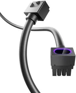 AsiaHorse Hydrus-8PIN CPU PSU Extension Cable ARGB Light, Copper Wire Motherboard Power Extension Cable Integrated Minimalist Design, 2000W Power (Whole Set), PC Power Cord for CPU Cable Management