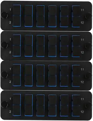 12 Fibers OS2 Single Mode 9/125m, Fiber Adapter Panel Enclosure, 6 x SC UPC Duplex (Blue) Ports, Compatible Fiber Patch Panel Compatible for 1.25G/10GB OS1-2/OM1-3 Networks