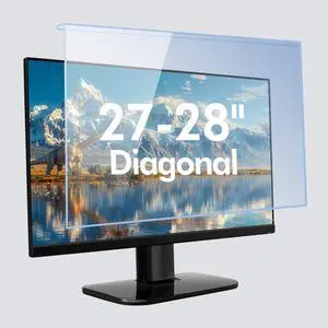 BSPROTE 27-28 Inch Blue Light Filter for Computer Monitor, Computer Screen Blue Light Blocker Panel (24.8''x14.6'') for Widescreen Desktop LCD TV PC Monitor, HD Not Anti-Glare