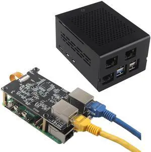 ZDE ZP595 PCIe to Dual 2.5G Ethernet Port HAT Expansion Board 2.5GB 2.5GBE with ZC506 Aluminum Case for Raspberry Pi 5 2GB 4GB 8GB 16GB