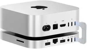 Beelink EX Mac mini M4 Dock & Stand with 80Gbps USB-C, Mate Mini-B Hub with M.2 NVMe SSD Slot(up to 8TB), 2.5G LAN, 2 USB-A3.0, USB-C(PD3.0), SD4.0 Card Reader, 3.5mm Audio for Mac mini M4/ M4 Pro