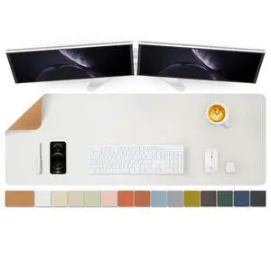 Large Cork Desk Mat - 47.2"x 17" Desk Pad for Office and Home - Ideal for Large Mouse Pad and Desk Mats on Top of Desks(White)