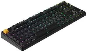 JamesDonkey J4 Wireless Mechanical Keyboard - 80% Layout(87 Keys)Banana Switch, QMK RGB Backlit, 2.4G/Bluetooth/USB-C, Double-Shot Cherry PBT Keycaps, 3750mAh Battery, Mac/Win/Linux Compatible - Black
