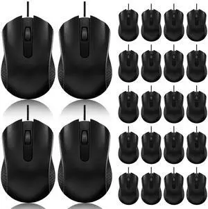 12 Pack Wired Mouse Bulk Computer Mouse Wired with Ergonomic Design Computer Mice Plug and Play USB for Students, Teachers Multi Device Compatibility for Classroom, Home, Office, Remote Work (12)