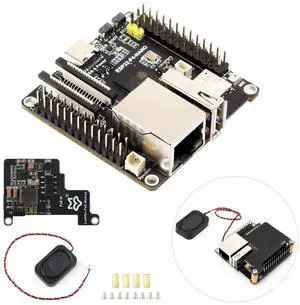 waveshare ESP32-P4-NANO High-Performance Development Board, Based On ESP32-P4 Chip with RISC-V Dual-core and Single-core Processors, Bundle with PoE Module (4 Items)