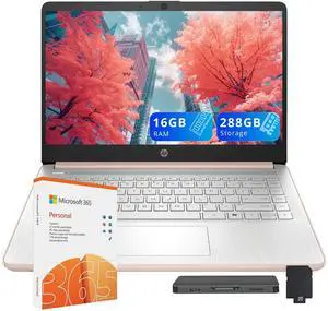 HP Stream 14" HD Laptop, Intel Processor N150, 16GB RAM, 288GB Storage(128GB UFS+160GB Docking Station Set), Intel Graphics, 1 Year Office 365, Copilot, Fast Charge, Wi-Fi 6, Win 11 S, Gold HP Stream 14" HD Laptop, Intel Processor N150, 16GB RAM, 288GB Storage(128GB UFS+160GB Docking Station Set), Intel Graphics, 1 Year Office 365, Copilot, Fast Charge, Wi-Fi 6, Win 11 S, Gold