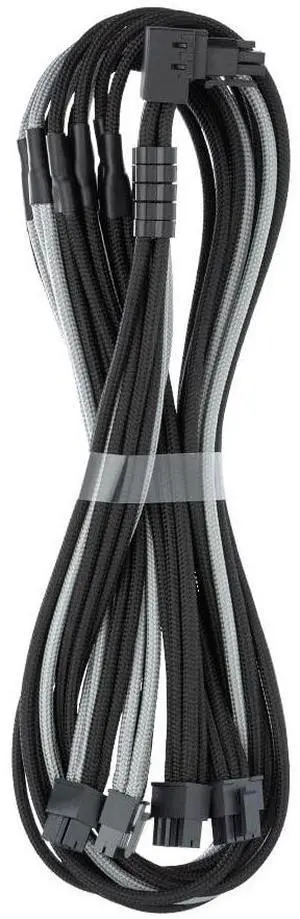 CableMod C-Series Pro ModFlex Sleeved 12V-2x6 12VHPWR 90 StealthSense PCIe Cable for Corsair Type 5 RMX Shift - Variant B (Black + Silver, 90 16-pin to Quad 8-pin, 65cm) CableMod C-Series Pro ModFlex Sleeved 12V-2x6 12VHPWR 90 StealthSense PCIe Cable for Corsair Type 5 RMX Shift - Variant B (Black + Silver, 90 16-pin to Quad 8-pin, 65cm)