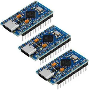 3 Pack Pro Micro Board Module at mega 32U4 5V 16MHz USB Programming Development Board Micro-Controller Compatible with Ar duino IDE (with Pin Header) 3 Pack Pro Micro Board Module at mega 32U4 5V 16MHz USB Programming Development Board Micro-Controller Compatible with Ar duino IDE (with Pin Header)